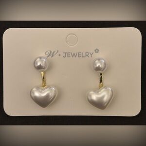 Heart Pearl Earrings